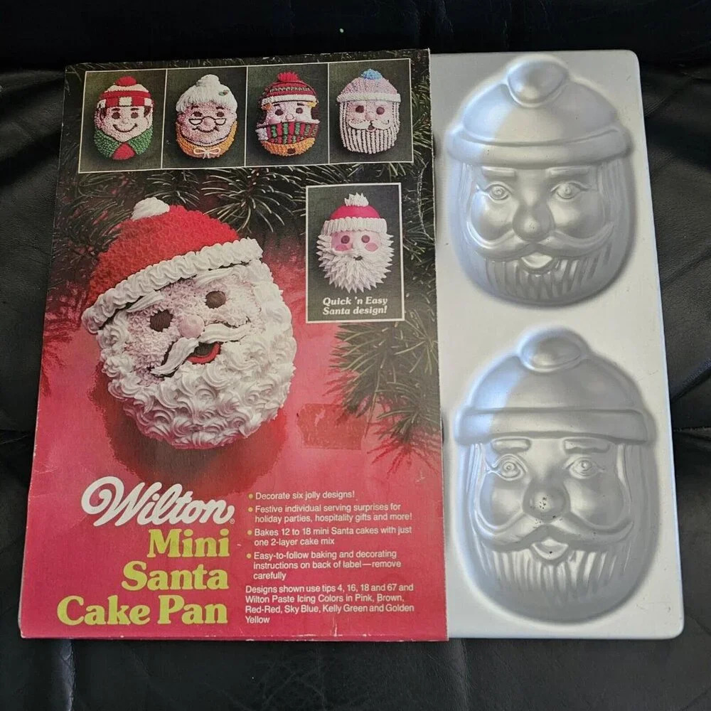 1983 Wilton Cake Pan Mold Mini Treat Santa Face Christmas Holiday 2105-4692